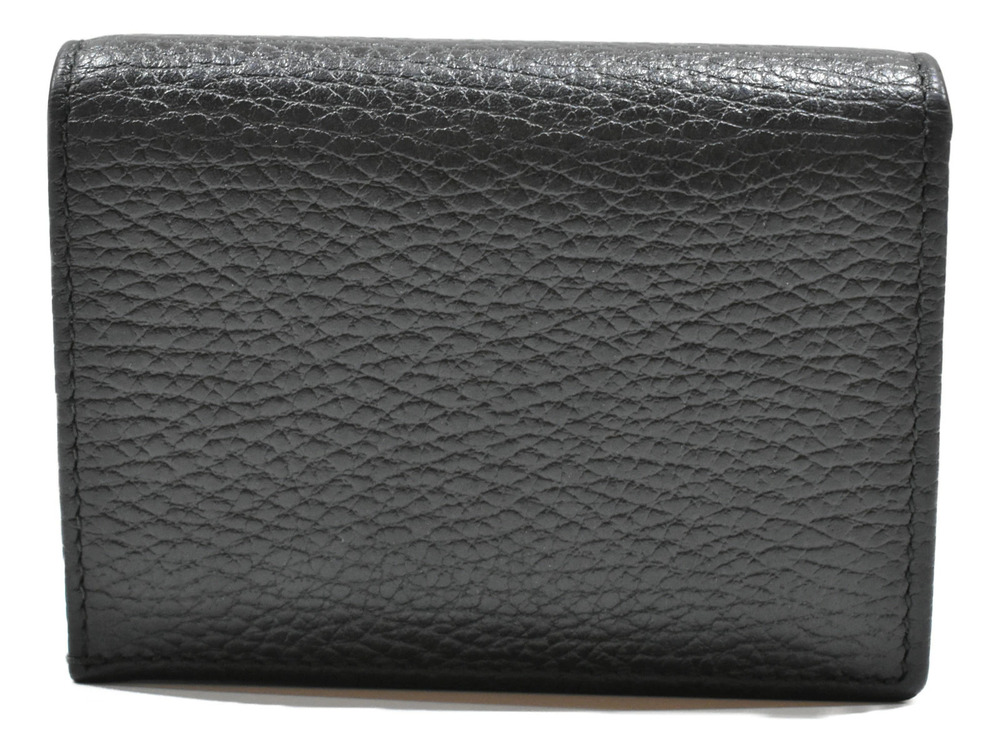 Gucci fold Compact Leather wallet Bi Black